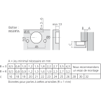 Charnière CLIP top BLUMOTION 110° pour porte en applique