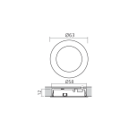 LED inbouwspot rond 3 W wit aanpasbaar