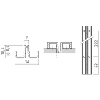 Crémaillère simple perforation CR
