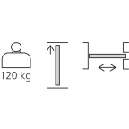 Set voor inbouwschuifdeur voor frame van 75 mm