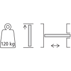 Kit coulissant pour porte à galandage pour ossature de 75 mm