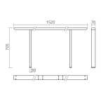 Mittelfuß Seventy 1.660 mm