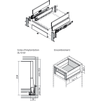 Set attache façade MERIVOBOX tiroir E à l’anglaise avec tube