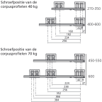 MERIVOBOX lade E met reling zijdewit mat