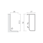 LINEA plat L profielgreep