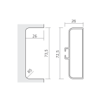 LINEA Plat C greepprofiel
