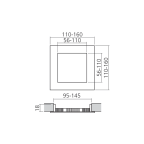 LED plafond inbouwspot vierkant