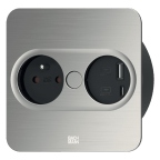Bloc 1 prise, 1 chargeur USB A+C encastrable Twist 2