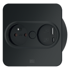 Bloc 1 prise, 1 chargeur USB A+C encastrable Twist 2