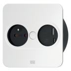 Bloc 1 prise, 1 chargeur USB A+C encastrable Twist 2