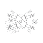 Verbinding CADRO en X kruising