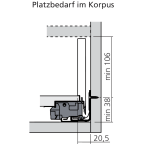 Innenschubkasten K (H: 144 mm)