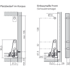 Schubkasten D M-Zarge (H: 228 mm)