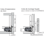 Tiroir Standard K (H : 144 mm)
