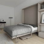 Verticaal opklapbed met 1 tafel