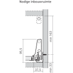 Binnenvoorraadlade C zijkant M (H: 196 mm)