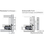 Frontschubkasten M (H: 106 mm)
