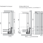 Frontauszug mit BOXCOVER E (H: 209 mm)
