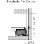 Innenschubkasten M (H: 106 mm)