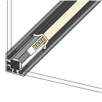 Profil diffuseur CADRO vitrine