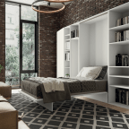 Lit abattable vertical en applique