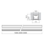 LED-Einbaulichtleiste Line 24 V, ablängbar