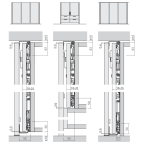 Garnitur CONCEPTA III für 1 Holztür, Push-to-open 25/35 kg