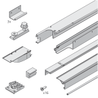 Rails pour 2 portes bois Folding Concepta III 20/25 kg