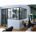 Glasstructuren interieur onder hoek