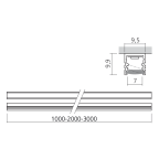 LED-Anbaulichtleiste Line 24 V, ablängbar