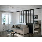 Schuifdeur glasstructuur interieur enkel