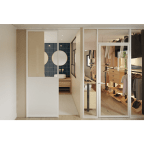 Schuifdeur glasstructuur interieur enkel