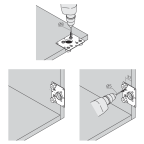 Bohrlehre für Scharniertopf INSERTA + Montageplatten