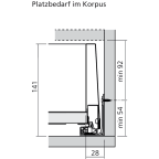 Innenschubkasten K (H: 144 mm)