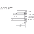 Coulisse MOVENTO 40 kg BLUMOTION / TIP-ON BLUMOTION