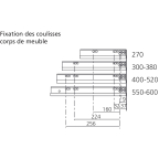 Coulisse MOVENTO 40 kg TIP-ON