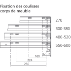Coulisse MOVENTO 40 kg TIP-ON