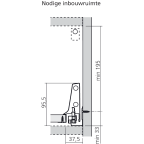 Binnenvoorraadlade D zijkant M (H: 228 mm)