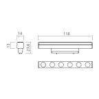 Réglette de spots LED 24 V pour Maxirail
