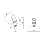 Spot LED 24 V 2 W pour Maxirail