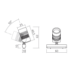 Spot LED 24 V 3 W pour Maxirail
