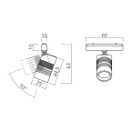 LED spot 24 V 3 W voor Maxirail