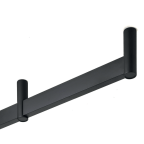 Schrankrohrhalter Ø 19 mm für eckiges Rohr