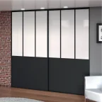 Schuifdeur glasstructuur interieur dubbel