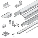 Rails pour 3 portes bois Folding Concepta III 20/25 kg