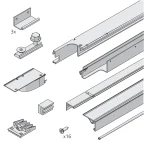 Rails voor 2 houten deuren Folding Concepta III 20/25 kg
