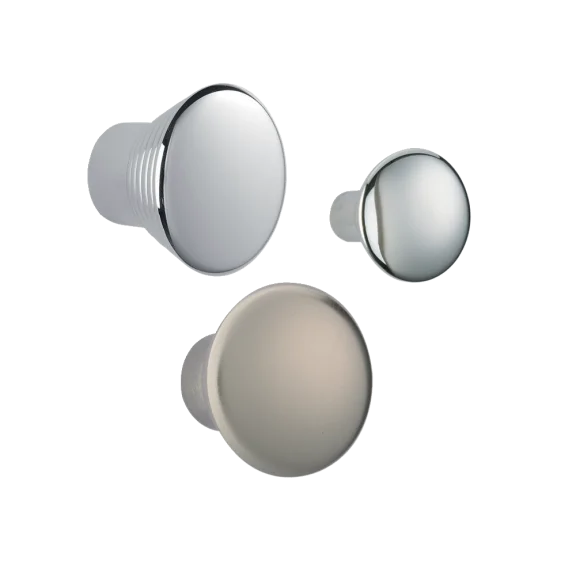 Knopf, konisch, geriffelt