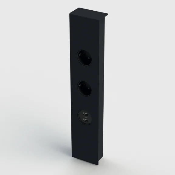 Blok 2 stopcontacten + USB K-Concept
