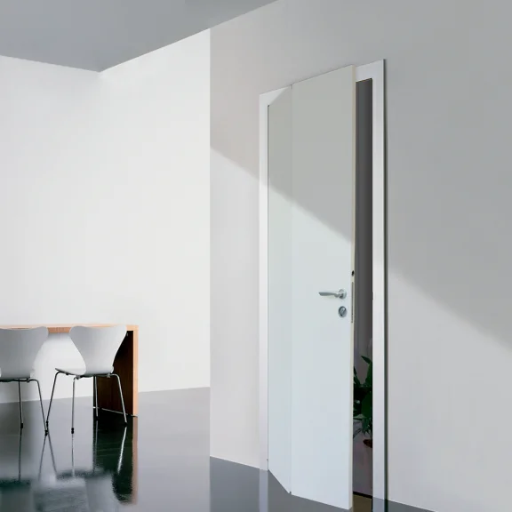 Ferrure pour porte pliante compacte 90°