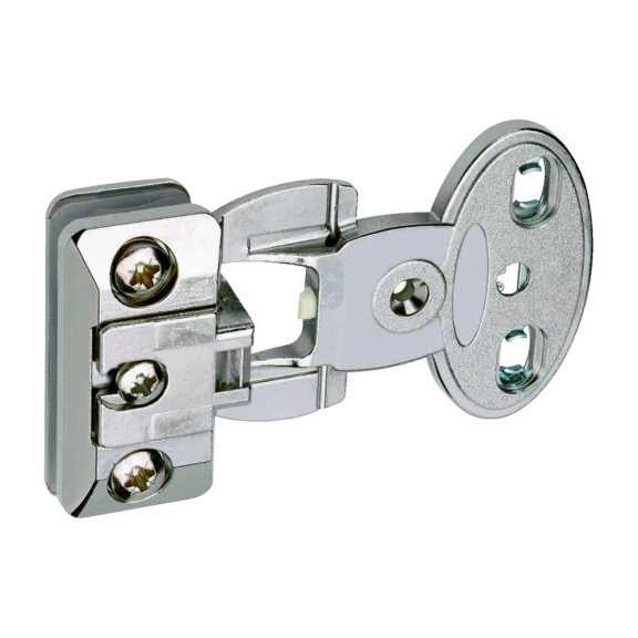 Charnière clipsable à nœud pour porte en verre